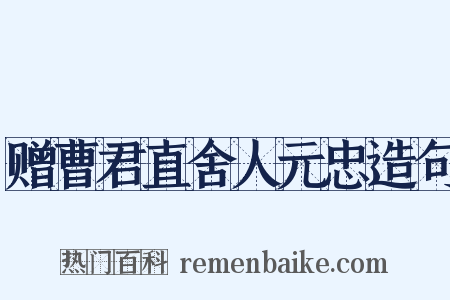 赠曹君直舍人元忠造句是什么意思的图片